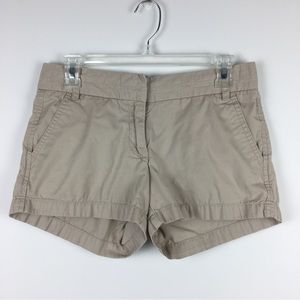 J Crew Factory Tan Khaki 100% Cotton Chino Broken-In Shorts 2